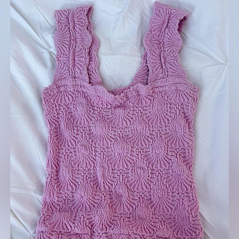 Free people purple flower tank top!!